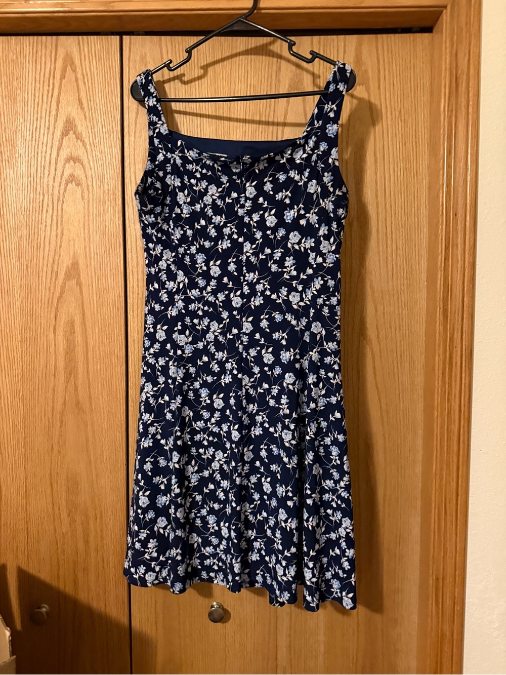 Chaps Navy Blue Floral Dress - Picture 4 of 5